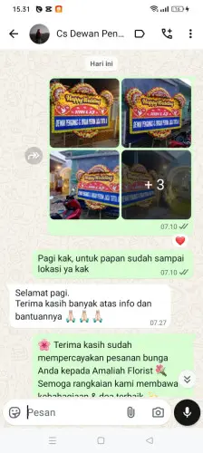 Testimonial Papan Bunga Pernikahan pik