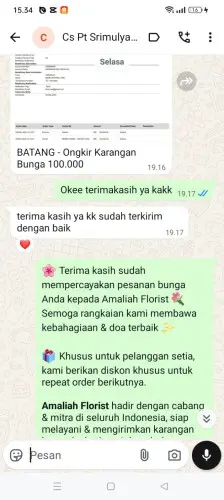 Testimonial Papan Bunga pik