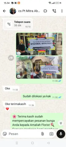 Testimonial Papan Bunga pik