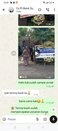 Testimonial Papan Bunga pik